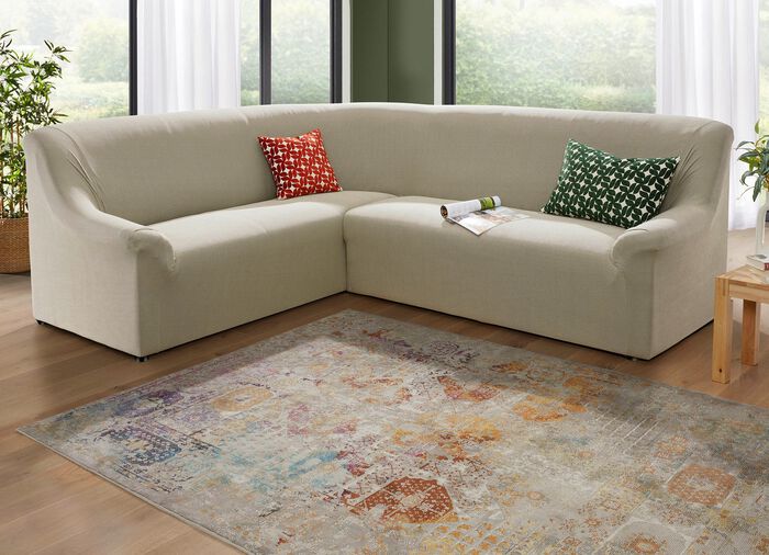 Bi-elastische stretchhoezen van Webana BEIGE