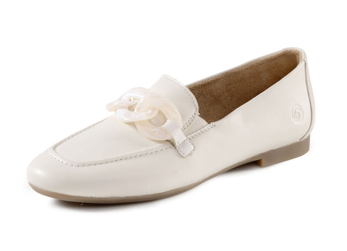 Remonte loafers met trendy sierketting BEIGE