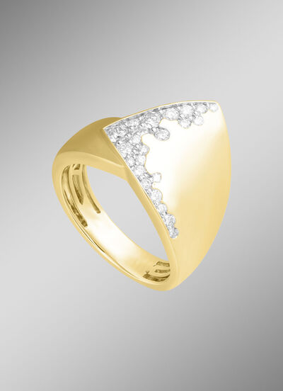 Moderne damesring met 23 diamanten 