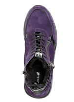 Ranger bootie met veters en laklederen biesjes PAARS