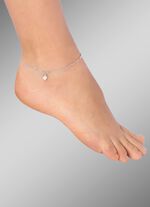 Delicaat Figaro enkelbandje met hartje hanger 