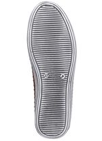 Gemini laarsje van rundnappaleer met decoratieve perforaties ZWART-BRUIN