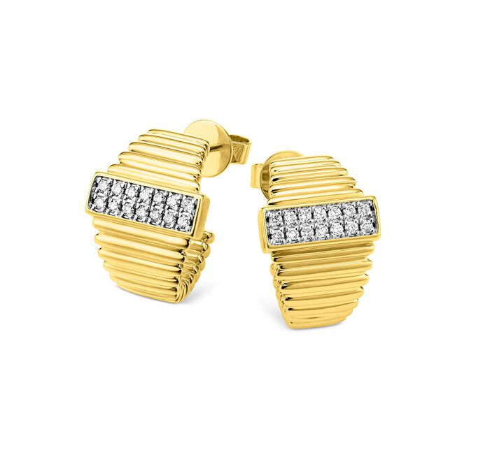 Briljante oorknopjes met 28 briljant geslepen diamanten 