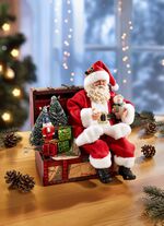 Kerstman op een kist 