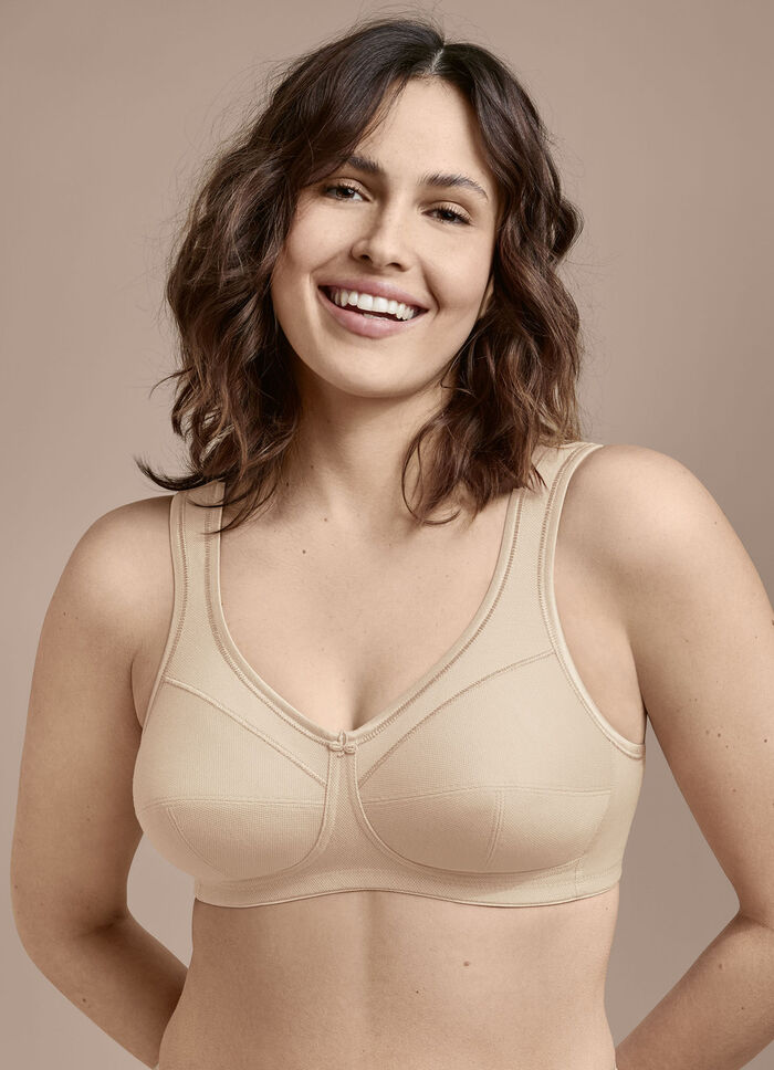 Anita ontlastende bh met katoenen piqu&eacute; ZAND