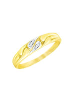 Damesring, tweekleurig, met diamant