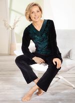 Vrijetijdspak met gestreept dessin 