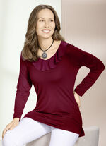 Effen overhemdtuniek BORDEAUX