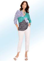 7/8-broek met interessante franjes aan de randen 