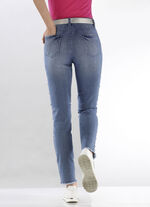 Elegante jeans met leuke decoratieve kralen JEANSBLAUW
