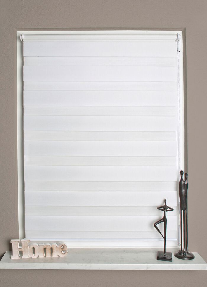 Kettingbediend rolgordijn met klembeugels 