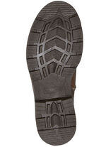 Andrea Conti-laarzen met een donzige omslagkraag BRUIN