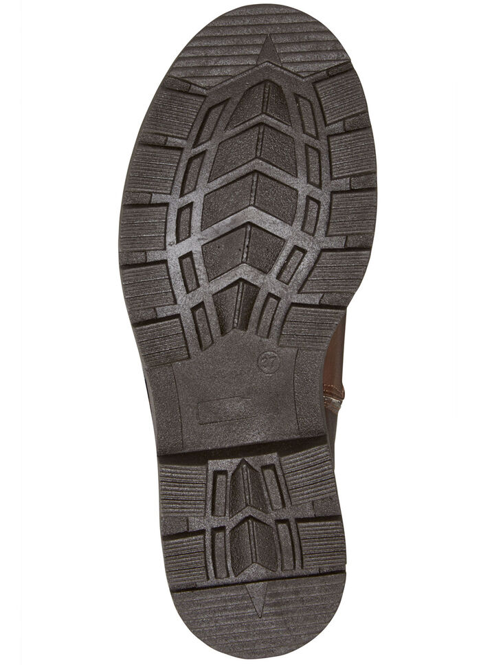 Andrea Conti-laarzen met een donzige omslagkraag BRUIN