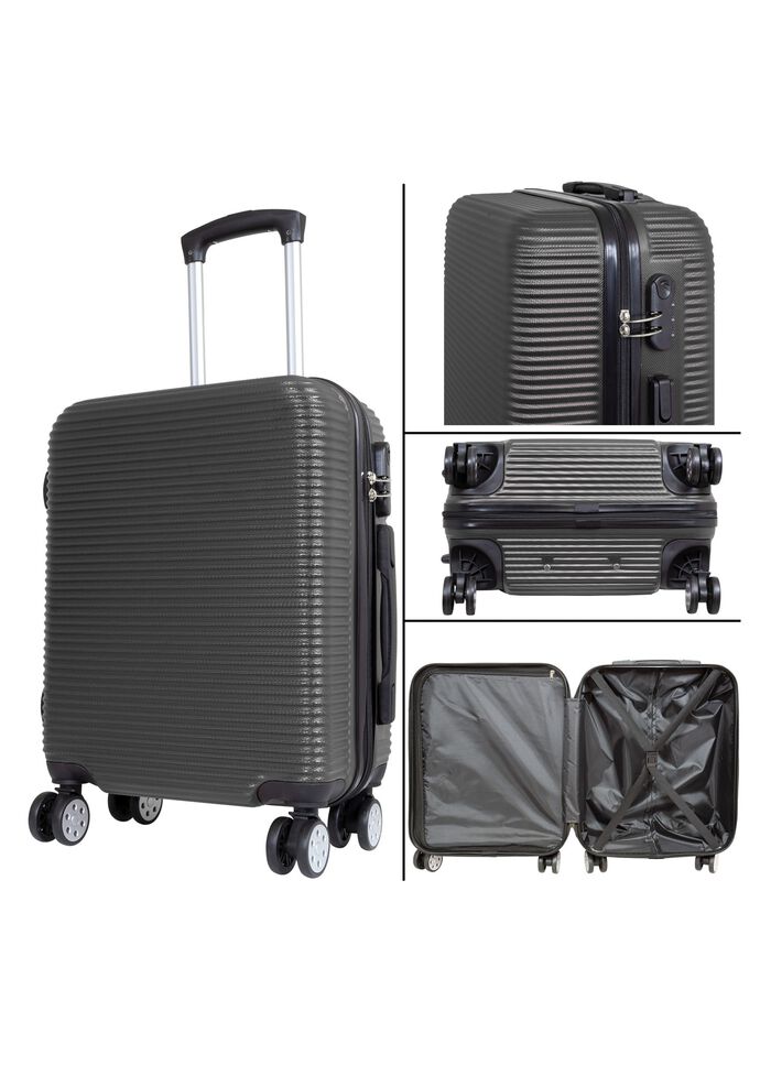 Kofferset met 4 lichtlopende dubbele wielen 