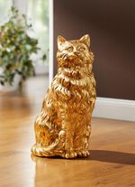 Kat met bladgoud en strass steentjes 