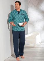 Pyjama met knoopsluiting en borstzakje / duurzame katoenteelt 