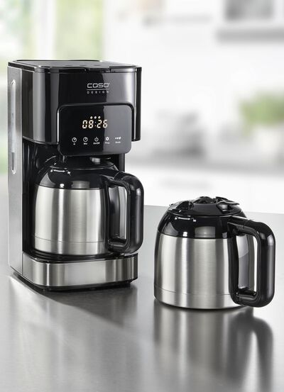 CASO koffiemachine met 2 dubbelwandige thermoskannen 