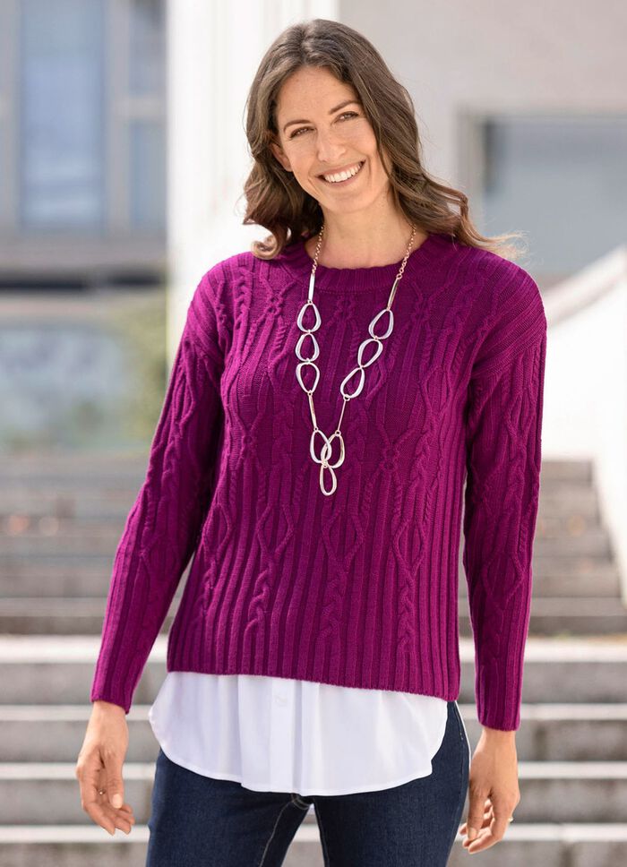 Trui van een structuurmix 