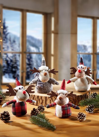 Vilten rendieren in een set van 4 