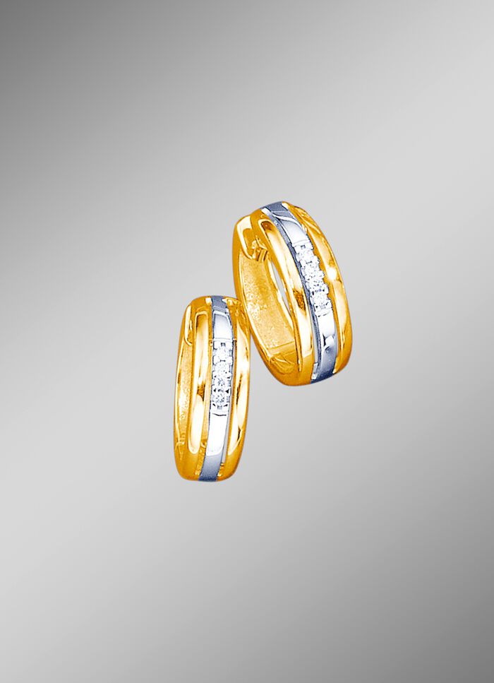 Creoolse klapoorbellen met briljanten 