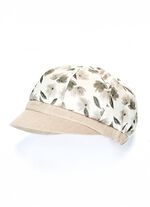 Modieuze dames krantenjongenspet met elastische inzet BEIGE