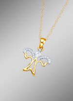 Beschermengelhanger met 15 diamanten 