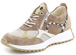 Waldläufer sneakers met brutale glitterapplicaties TAUPE-GOUD