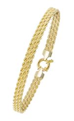 Elegante 3-rijige koordkettingarmband 