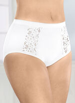 Set van vier slips met kanten inzetstukken 