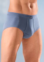 Set van vier slips van fijne rib, effen 