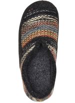 Laurina, comfortabele damespantoffels, breedte G, met uitneembaar voetbed ANTRACIET-MEERKLEURIG