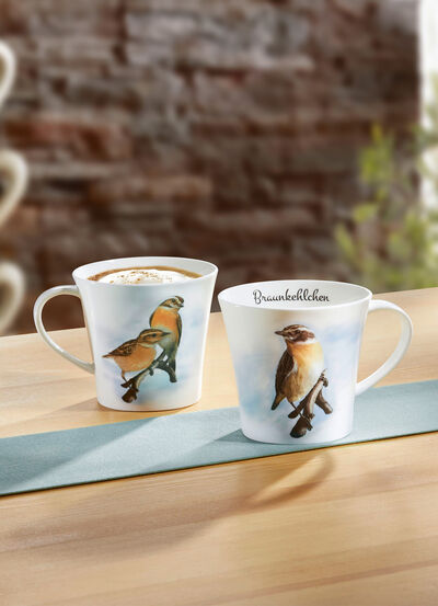 Mok met roodborsttapuitmotief  Mok met roodborsttapuitmotief