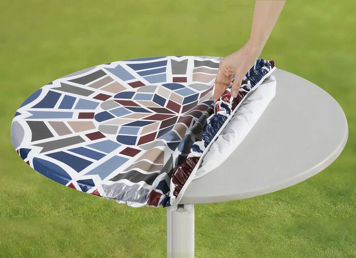 Elastische tafelkleed met moza&iuml;ek-dessin 