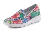 Waldl&auml;ufer pantoffels van gecoat textiel met bloemenprint 