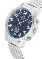 Master Time radiogestuurd herenhorloge met roestvrijstalen band 