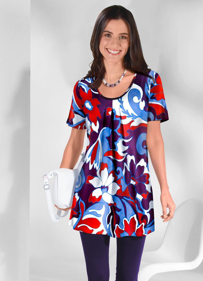 Lang shirt met plooien 