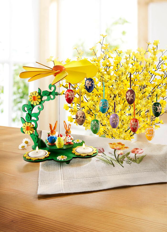 Handgesneden eierhangers, set van 10 