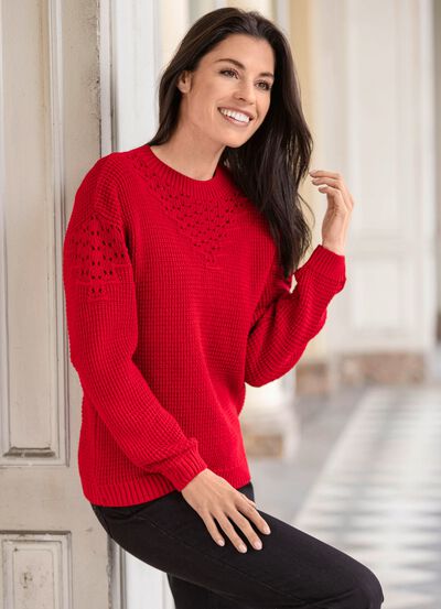 Trui met structuurpatroon 