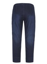 Capri-jeans met elastische plooien 