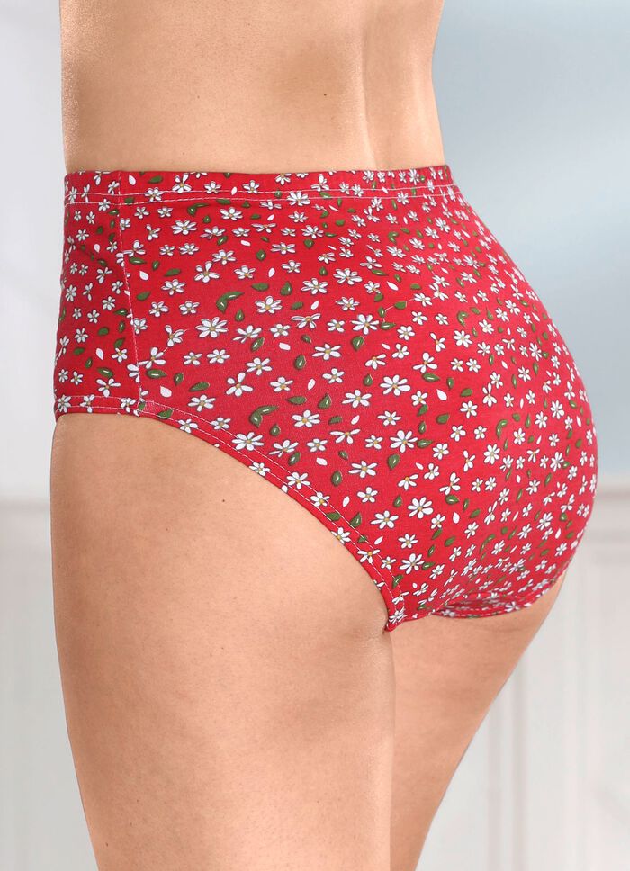 Set van vier slipjes met bloemenprint 