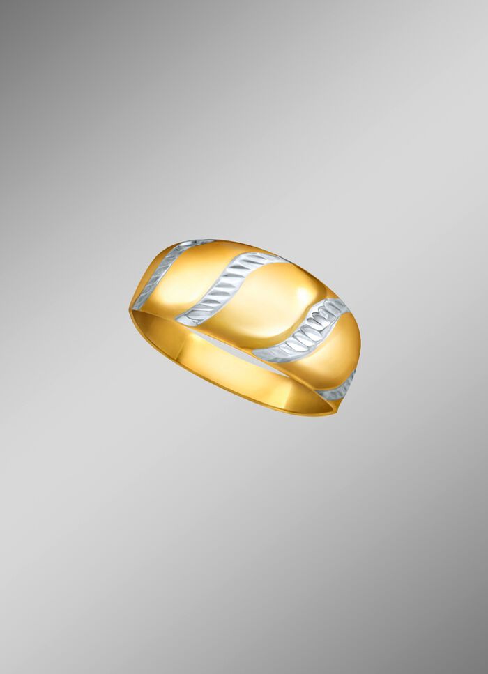 Damesring in twee kleuren 