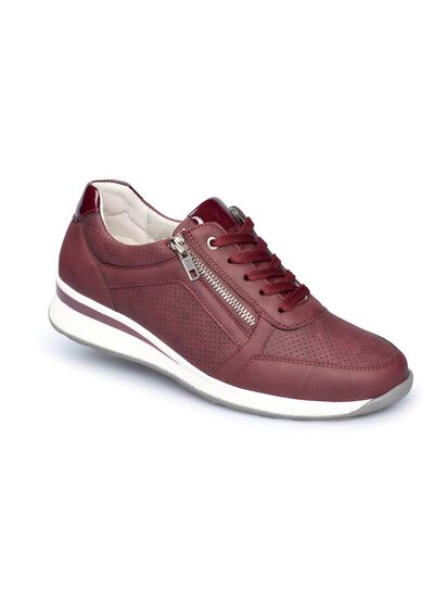 Comfort sneakers met extra imitatiebont binnenzool 