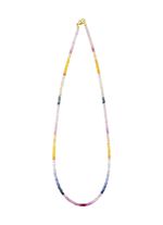 Elegante ketting met echte saffier in veelkleurig 