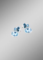 Oorbellen met blauwe topaas (behandeld) 