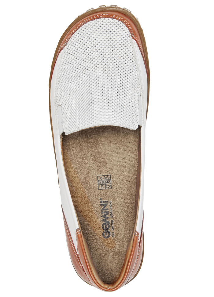 Gemini pantoffels met elastische banden aan de zijkanten WIT-ORANJE