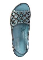 Gemini sandaal van geperforeerd nappaleer met reli&euml;f 