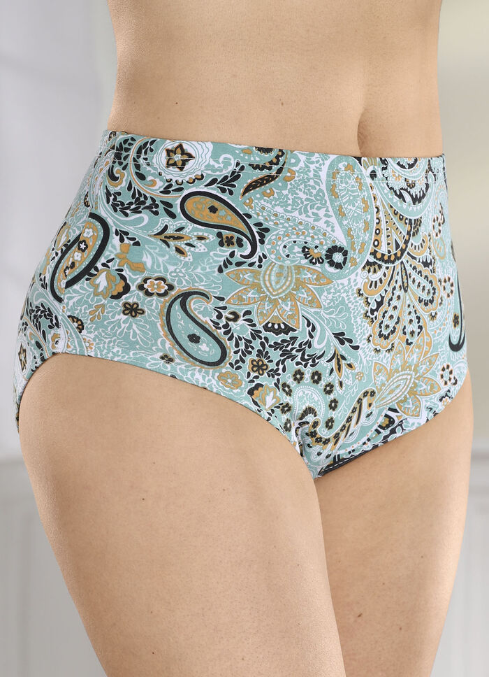 Pak van vijf slips met bont printmotief 