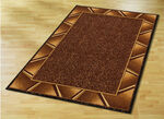 Vloerkleden en tapijten met stijlvolle randen BRUIN
