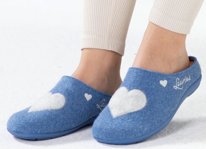 Laurina, klassieke damespantoffels, met uitneembaar voetbed 