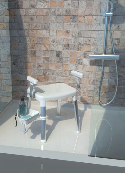 Douche- en badkruk van hoogwaardig kunststof 